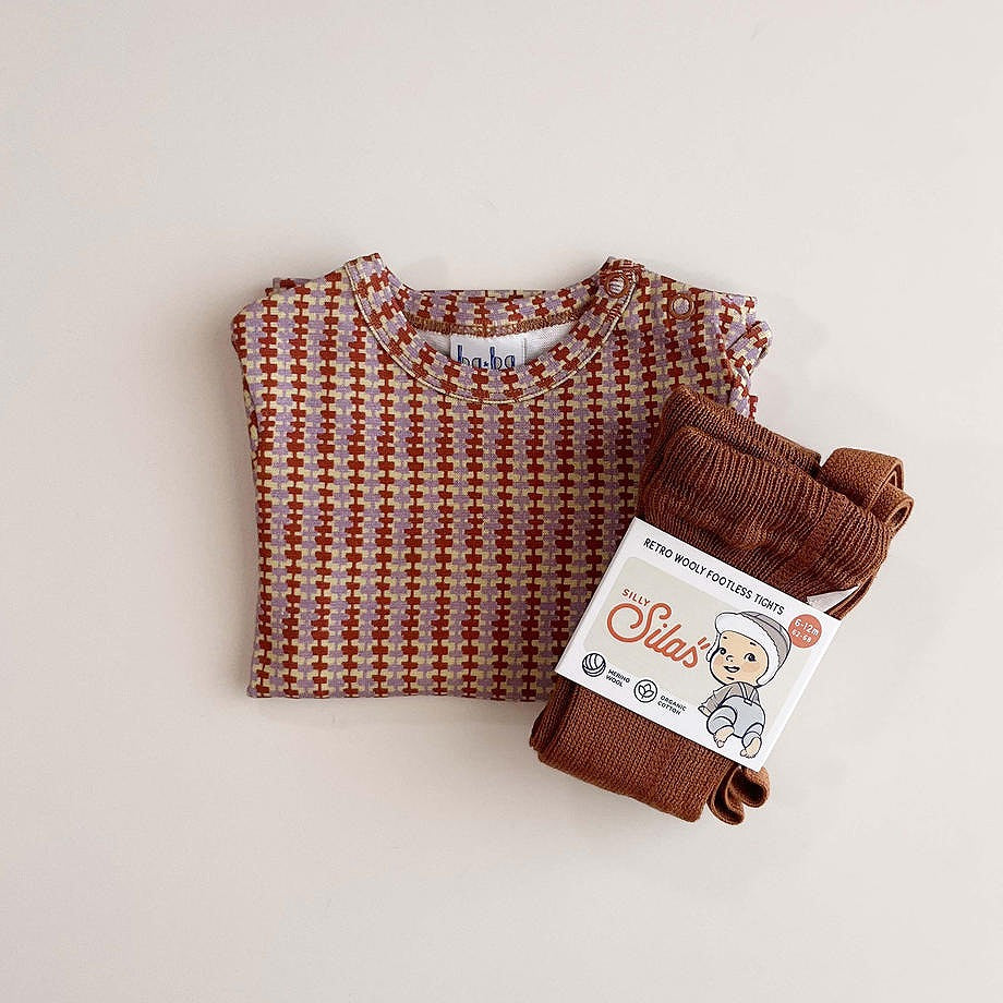 【SILLY Silas】Wooly Warmy Footless Collection Ginger レギンス 6-12m,1-2y,2-3y  | Coucoubebe/ククベベ