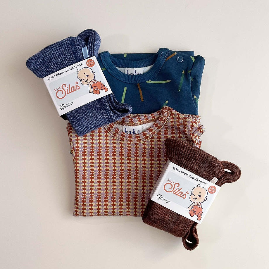 【SILLY Silas】Wooly Warmy Footless Collection Ginger レギンス 6-12m,1-2y,2-3y  | Coucoubebe/ククベベ