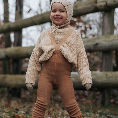 【SILLY Silas】Wooly Warmy Footless Collection Cappuccino レギンス 6-12m,1-2y,2-3y（Sub Image-3） | Coucoubebe/ククベベ
