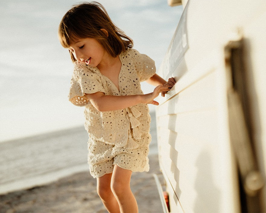 【son and daughter】Alba Crochet Short ショーツ 6-12m,1-2y,3-4y  | Coucoubebe/ククベベ