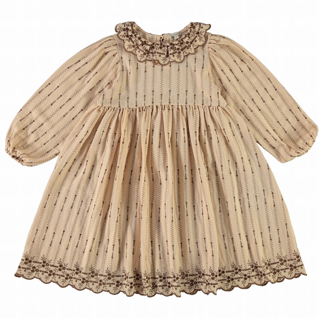 【Bebe Organic】Amelia Dress Antique Rose ワンピース 2Y,4Y  | Coucoubebe/ククベベ