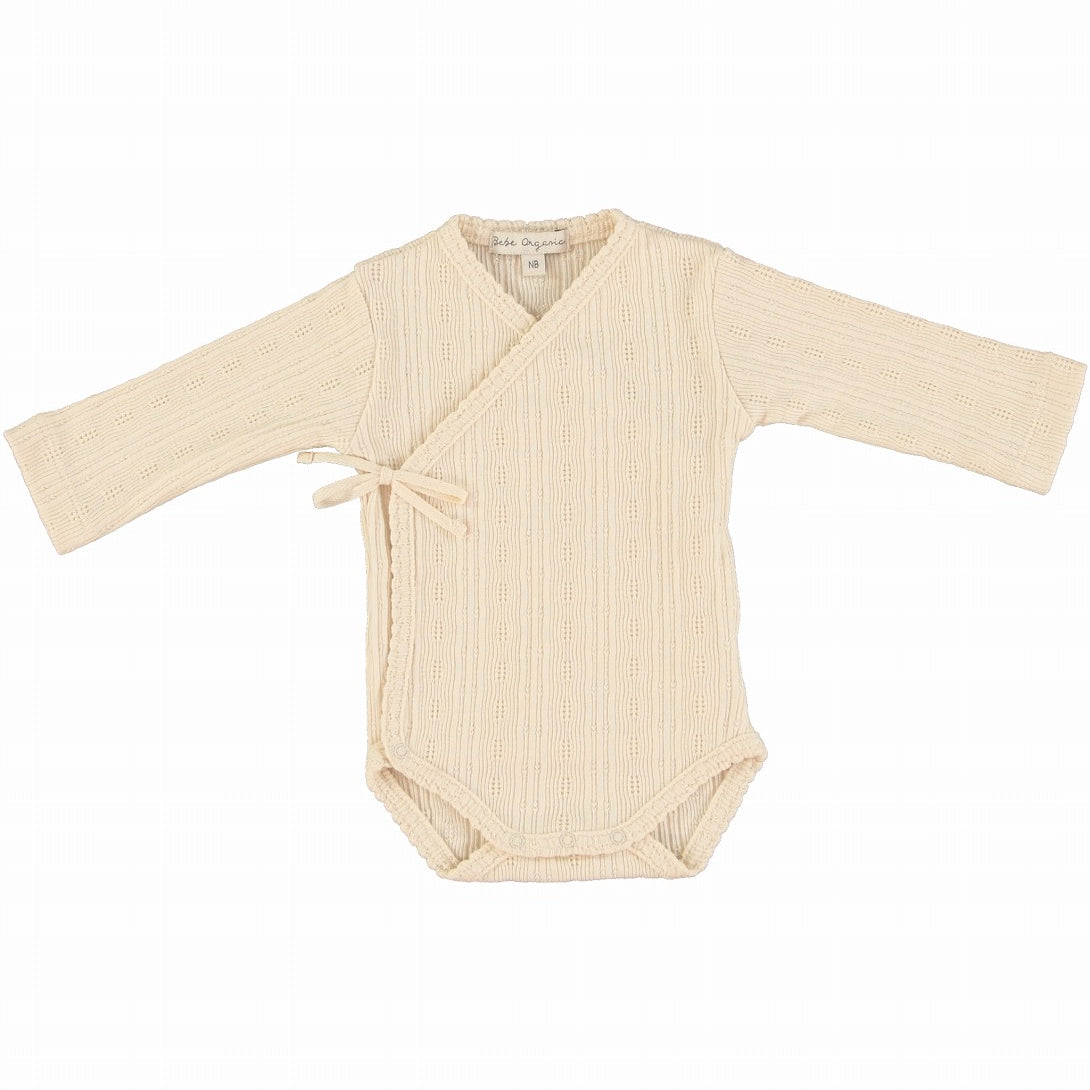 【Bebe Organic】Bebe Wrap Onesie Natural ワンジー NB,3m,6m  | Coucoubebe/ククベベ