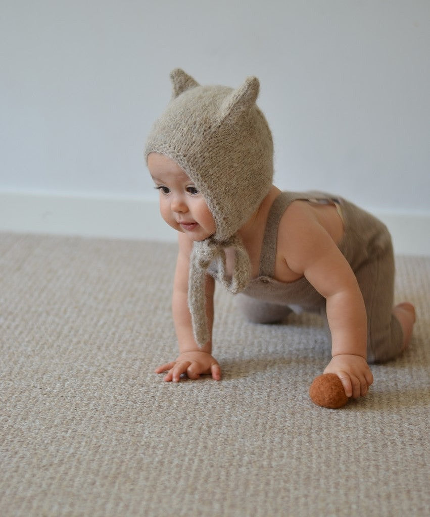 Bambolina】beige kitty キティボンネット 0-6m,6-12m,1-3y | Coucoubebe/ククベベ