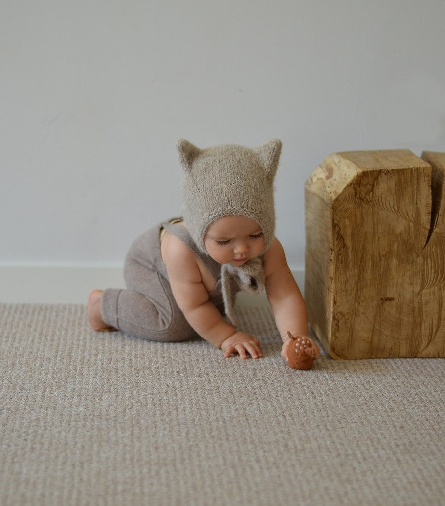 【Bambolina】beige kitty キティボンネット 0-6m,6-12m,1-3y  | Coucoubebe/ククベベ