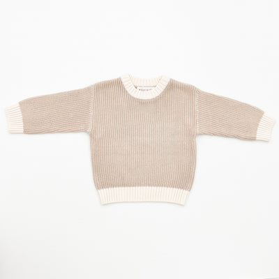 【BELLE&SUN】【30%OFF】TwoTone Knitted Sweater 長袖ニット 6-12M,1Y,2Y（Sub Image-3） | Coucoubebe/ククベベ