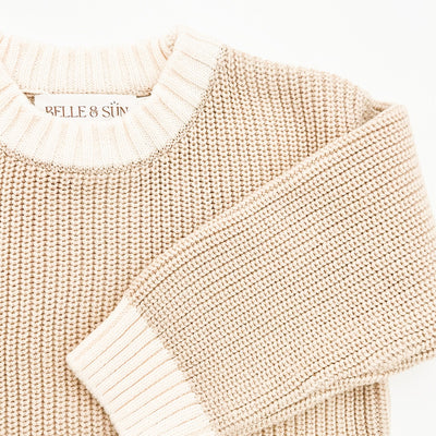 【BELLE&SUN】【30%OFF】TwoTone Knitted Sweater 長袖ニット 6-12M,1Y,2Y（Sub Image-4） | Coucoubebe/ククベベ