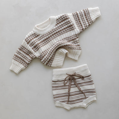 【BELLE&SUN】【30%OFF】Knit Sweater Cedar Stripe セーター 12-18m,18-24m,2-3y（Sub Image-3） | Coucoubebe/ククベベ