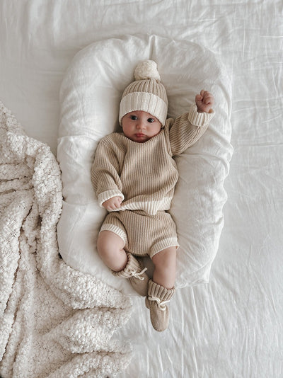 【BELLE&SUN】【30%OFF】TwoTone Knitted Sweater 長袖ニット 6-12M,1Y,2Y（Sub Image-5） | Coucoubebe/ククベベ