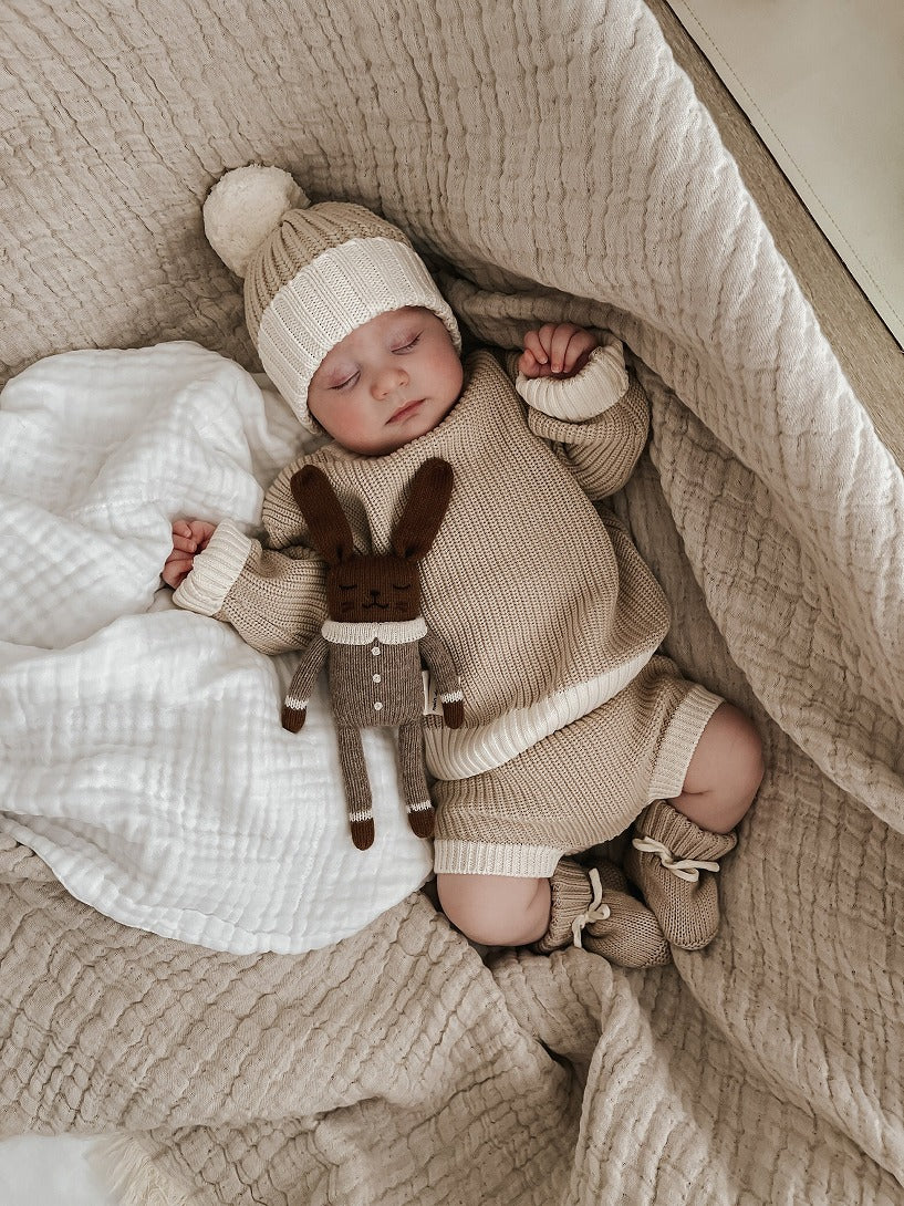 【BELLE&SUN】【30%OFF】TwoTone Knitted Sweater 長袖ニット 6-12M,1Y,2Y  | Coucoubebe/ククベベ