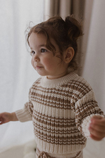 【BELLE&SUN】【30%OFF】Knit Sweater Cedar Stripe セーター 12-18m,18-24m,2-3y（Sub Image-4） | Coucoubebe/ククベベ