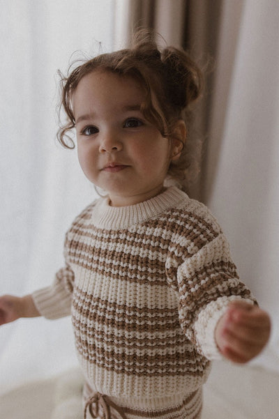 【BELLE&SUN】【30%OFF】Knit Sweater Cedar Stripe セーター 12-18m,18-24m,2-3y（Sub Image-5） | Coucoubebe/ククベベ
