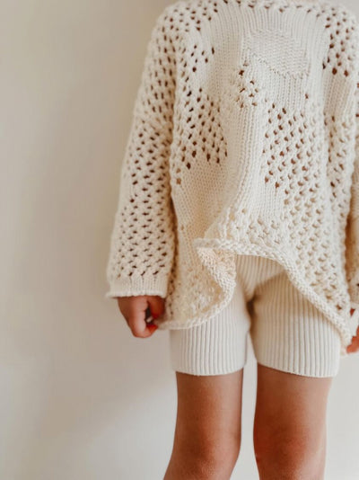 【BELLE&SUN】【30%OFF】Crochet Pullover Natural セーター 1y,2y,3y,4y（Sub Image-8） | Coucoubebe/ククベベ
