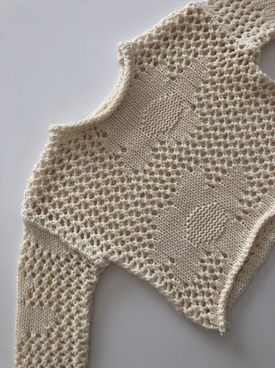 【BELLE&SUN】【30%OFF】Crochet Pullover Natural セーター 1y,2y,3y,4y（Sub Image-5） | Coucoubebe/ククベベ