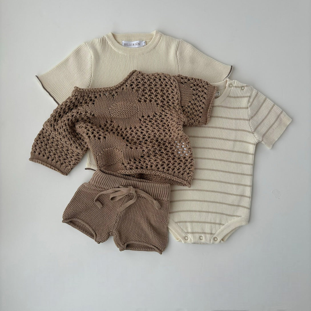 【BELLE&SUN】【30%OFF】Crochet Tee Cedar Tシャツ 1y,2y,3y,4y  | Coucoubebe/ククベベ
