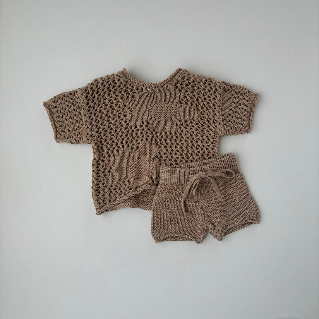 【BELLE&SUN】【30%OFF】Crochet Tee Cedar Tシャツ 1y,2y,3y,4y  | Coucoubebe/ククベベ
