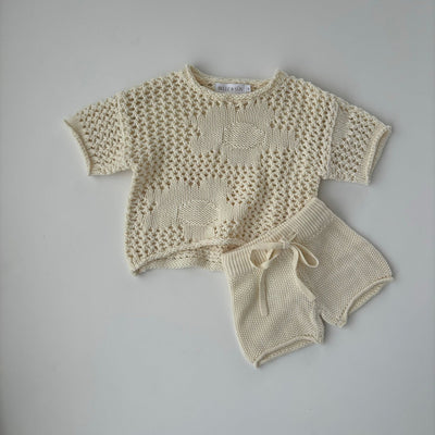 【BELLE&SUN】【30%OFF】Crochet Tee Natural Tシャツ 1y,2y,3y,4y（Sub Image-3） | Coucoubebe/ククベベ