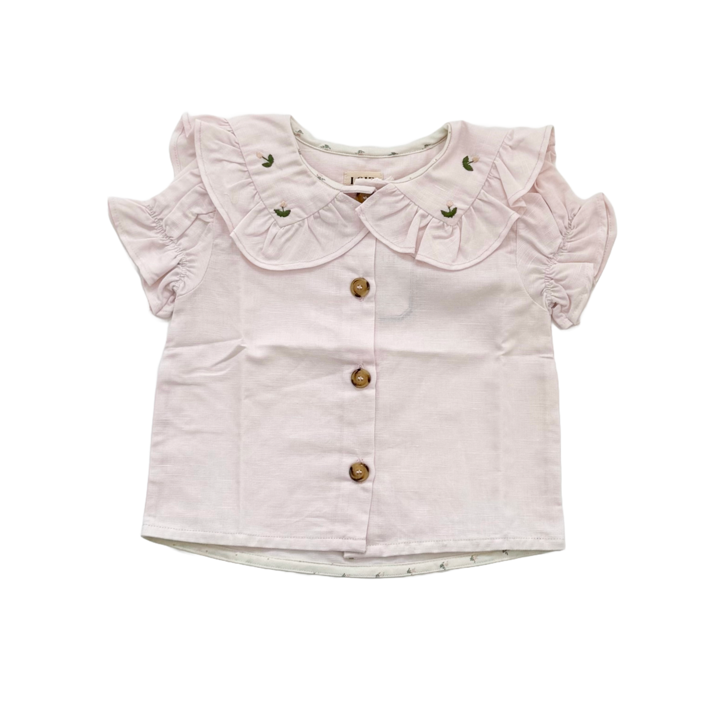 【LOIR Paris】SHIRT CAPUCINE Pink cotton 半袖シャツ 18m,24m,36m  | Coucoubebe/ククベベ