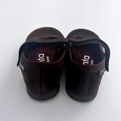 【Cienta】ベロアストラップシューズ MARRON size20-25（Sub Image-4） | Coucoubebe/ククベベ