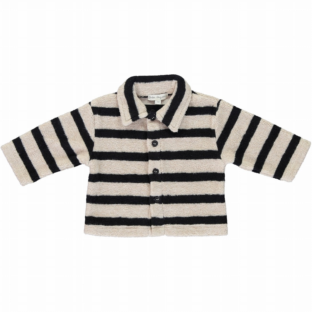 【Bebe Organic】【40%OFF】Cleo Baby Shirt Parisian Stripes 長袖シャツ 12m,18m,2Y  | Coucoubebe/ククベベ