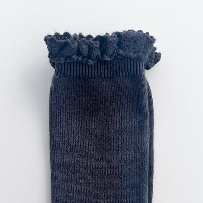 【cóndor】Knee socks with lace edging cuff レースエッジングカフニーソックス 0,2,4,6（Sub Image-7） | Coucoubebe/ククベベ