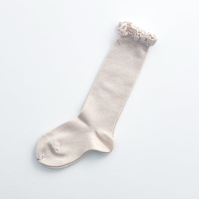 【cóndor】Knee socks with lace edging cuff レースエッジングカフニーソックス 0,2,4,6（Sub Image-2） | Coucoubebe/ククベベ