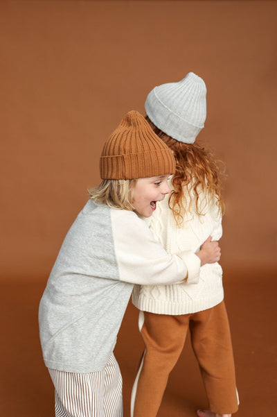 【GROWN】Ribbed Pixie Beanie Toast 帽子 S,M,L（Sub Image-6） | Coucoubebe/ククベベ