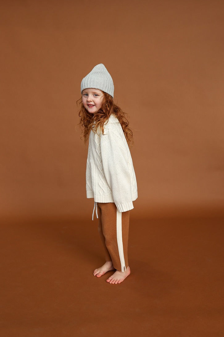 【GROWN】Ribbed Pixie Beanie Grey Marle 帽子 S,M,L  | Coucoubebe/ククベベ