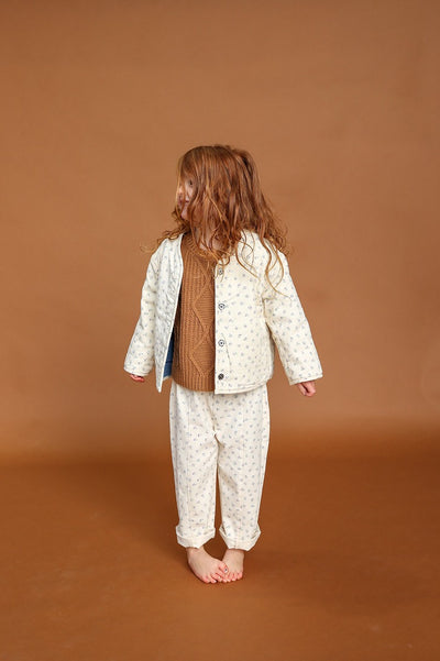 【GROWN】Chunky Cable Knit Vest Toast ベスト 12-18m,18-24m,2-3y,3-4y（Sub Image-8） | Coucoubebe/ククベベ