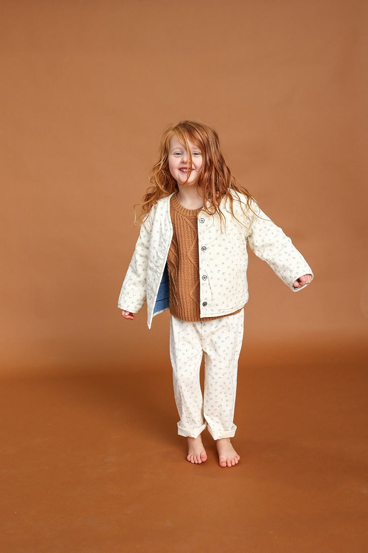 【GROWN】Chunky Cable Knit Vest Toast ベスト 12-18m,18-24m,2-3y,3-4y  | Coucoubebe/ククベベ