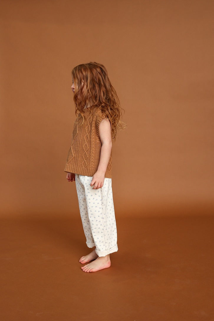 【GROWN】Chunky Cable Knit Vest Toast ベスト 12-18m,18-24m,2-3y,3-4y  | Coucoubebe/ククベベ