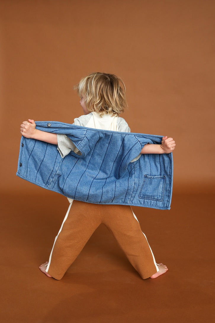 【GROWN】Quilted Reversible Vest Denim&Paint ベスト 12-18m,18-24m,2-3y,3-4y  | Coucoubebe/ククベベ