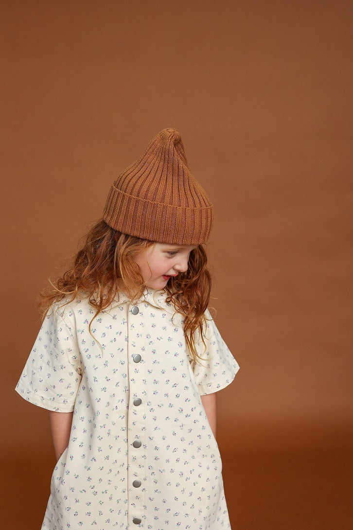 【GROWN】Ribbed Pixie Beanie Toast 帽子 S,M,L  | Coucoubebe/ククベベ