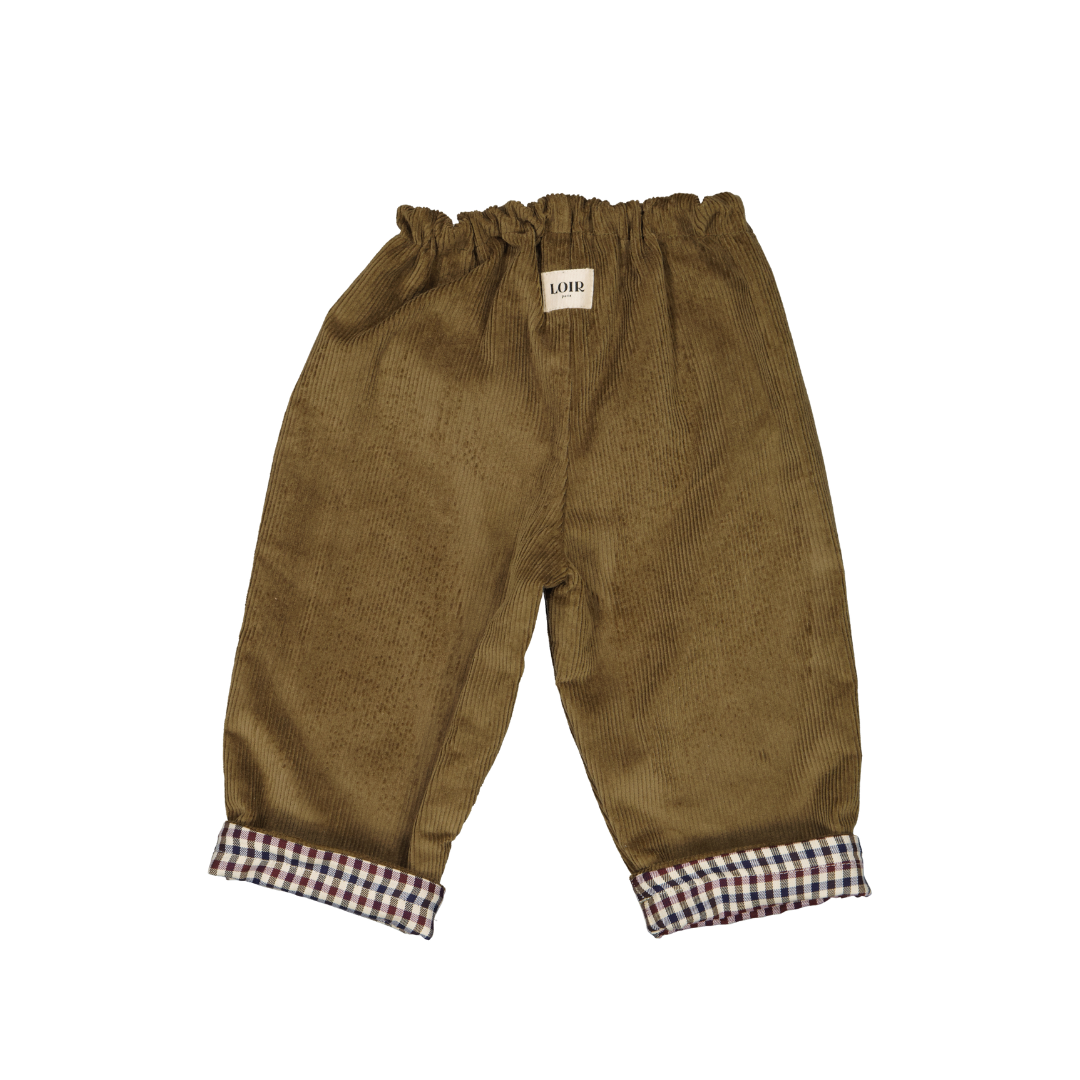 【LOIR Paris】Pantalon NINI réversible Velours camel パンツ 12m,18m,24m,36m  | Coucoubebe/ククベベ