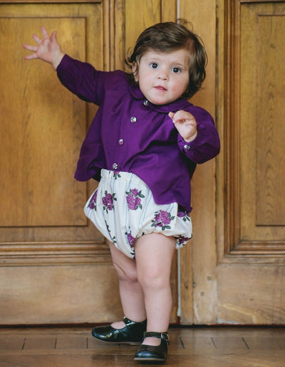 【LOIR Paris】Bloomer ALICE PEONIES & STRIPES ブルマ 12m,18m,24m（Sub Image-2） | Coucoubebe/ククベベ
