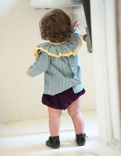 【LOIR Paris】Bloomer ALICE PRUNE VELVET ブルマ 12m,18m,24m（Sub Image-4） | Coucoubebe/ククベベ