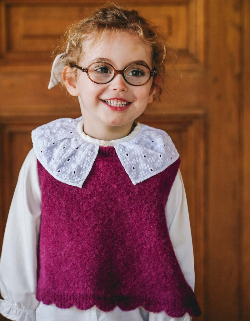 【LOIR Paris】Pull JULIETTE BORDEAUX WOOL ベスト 24m,36m  | Coucoubebe/ククベベ