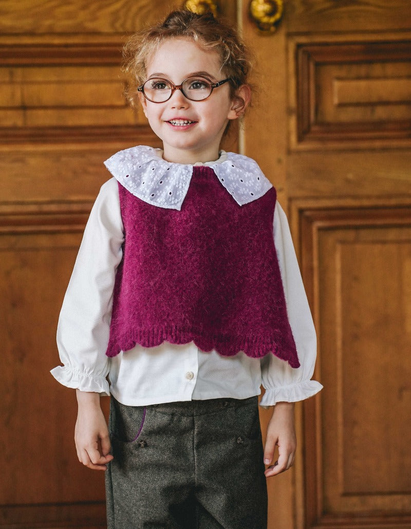 【LOIR Paris】Pull JULIETTE BORDEAUX WOOL ベスト 24m,36m  | Coucoubebe/ククベベ