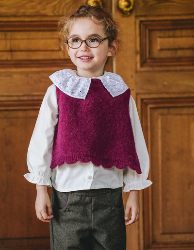 【LOIR Paris】Pull JULIETTE BORDEAUX WOOL ベスト 24m,36m（Sub Image-4） | Coucoubebe/ククベベ