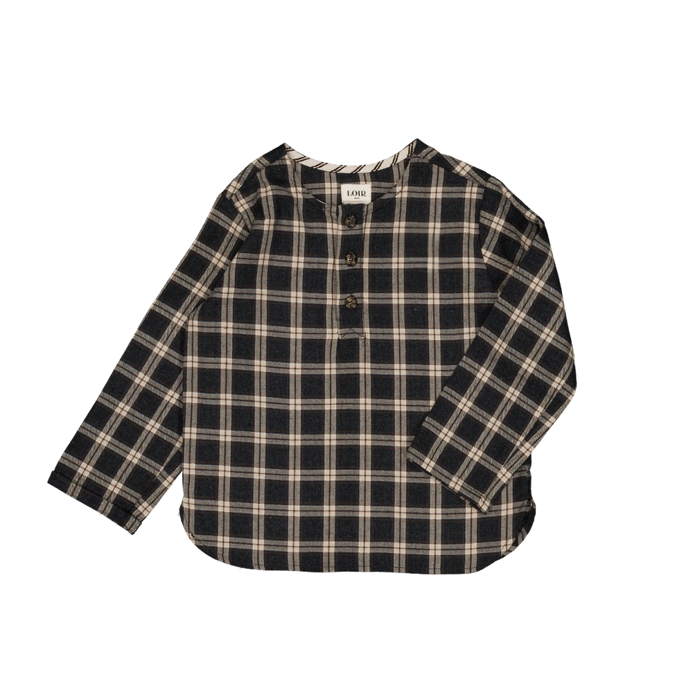 LOIR Paris】【40%OFF】Blouse KURTA GREY TARTAN ブラウス 24m,36m 