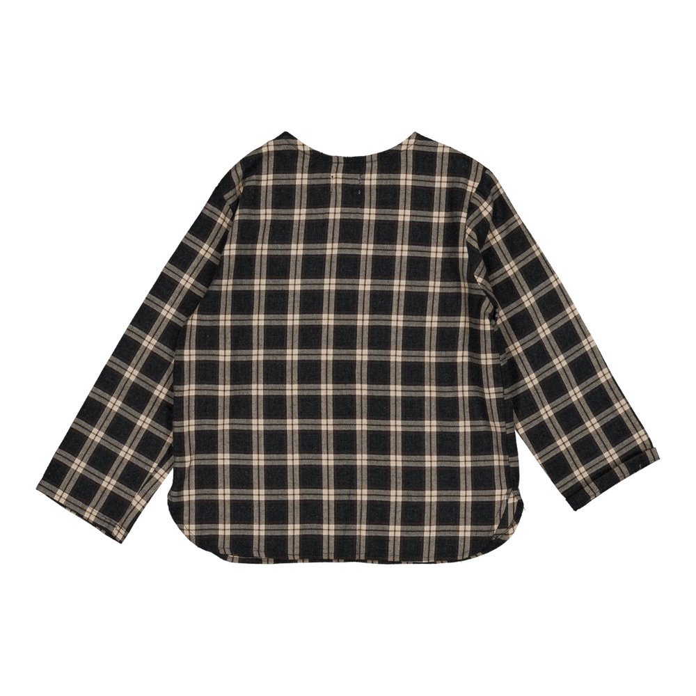 【LOIR Paris】Blouse KURTA GREY TARTAN ブラウス 24m,36m  | Coucoubebe/ククベベ