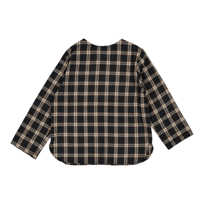 【LOIR Paris】Blouse KURTA GREY TARTAN ブラウス 24m,36m（Sub Image-2） | Coucoubebe/ククベベ