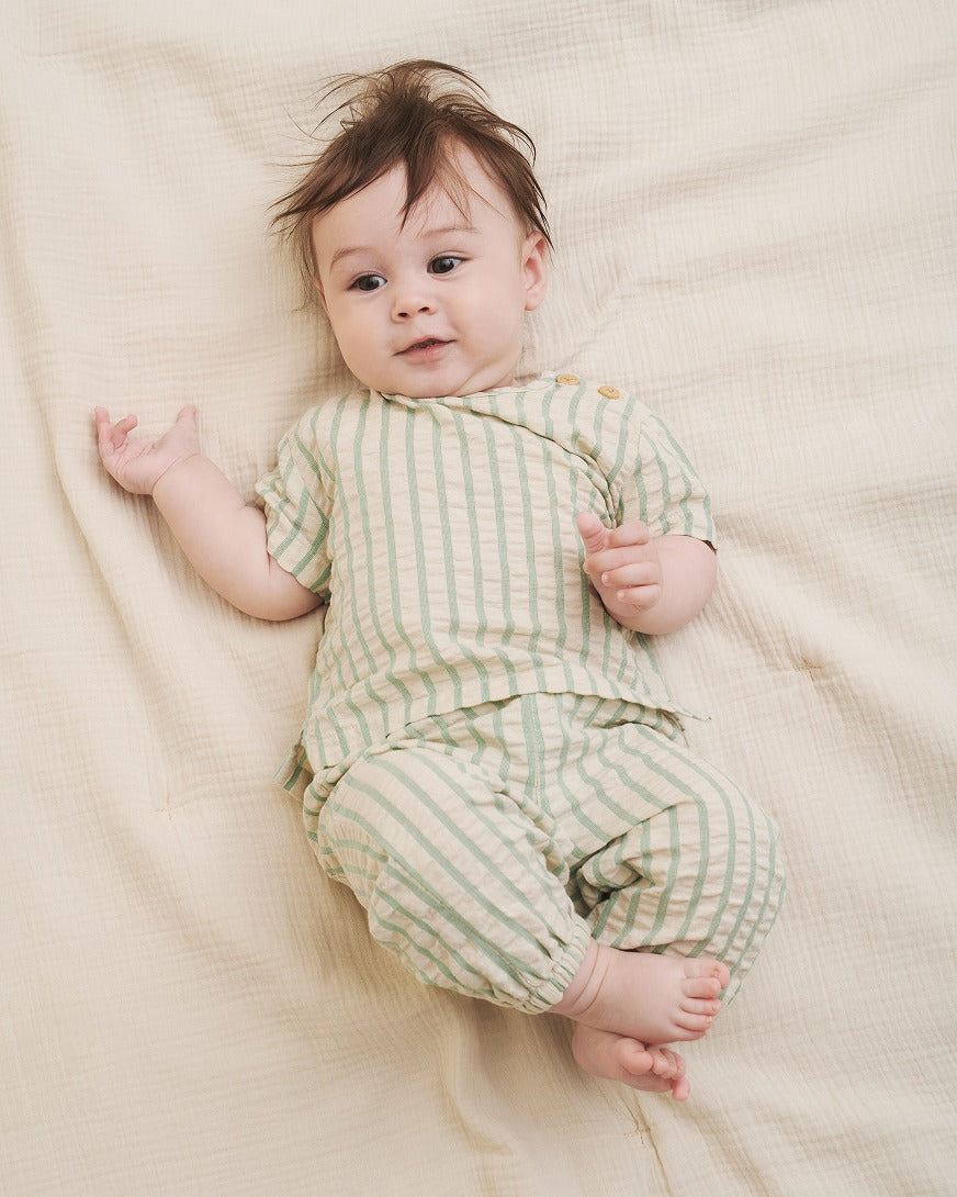 【garbo&friends】【30%OFF】Stripe Emerald Top Baby Tシャツ 2-6m,6-12m  | Coucoubebe/ククベベ