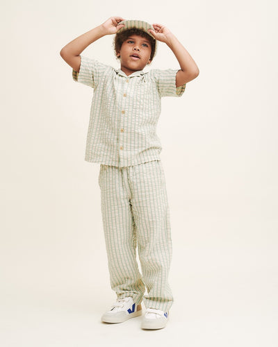 【garbo&friends】【30%OFF】Stripe Emerald Cap キャップ 6-12m,1-4y（Sub Image-4） | Coucoubebe/ククベベ