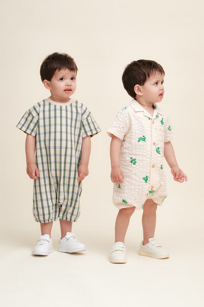 【garbo&friends】Lisboa Stripe Structured Jersey Onesie ロンパース 6-12m,1-2y（Sub Image-5） | Coucoubebe/ククベベ