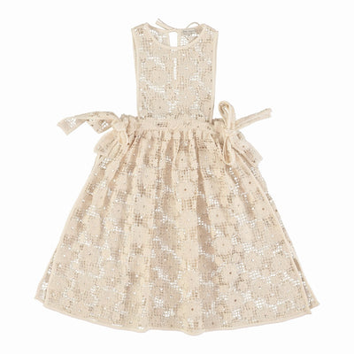 【Bebe Organic】Iris Apron Undyed Lace エプロン 2Y,4Y（Sub Image-1） | Coucoubebe/ククベベ