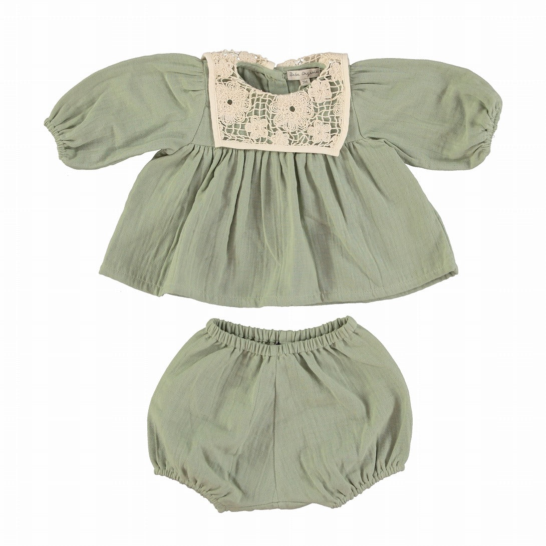 【Bebe Organic】Iris set Forest Lace ベビーセット 12m,18m,24m  | Coucoubebe/ククベベ