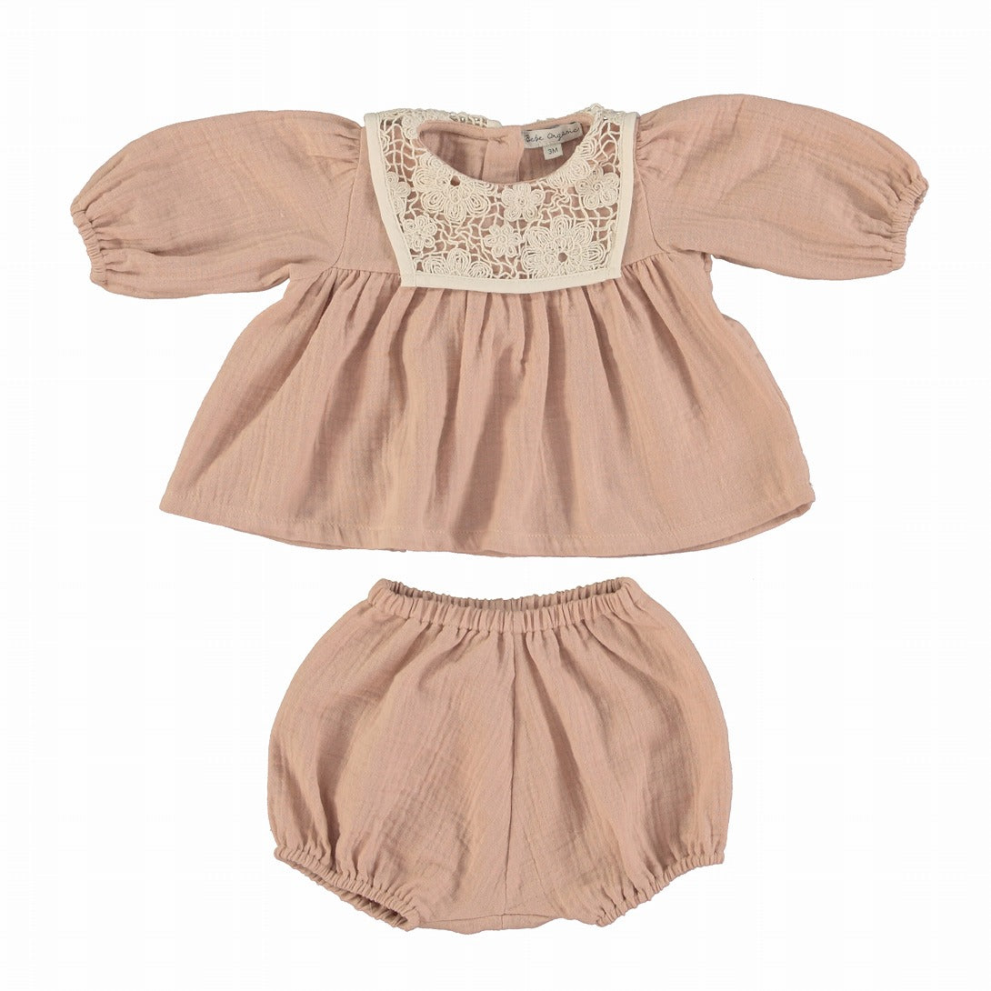 【Bebe Organic】Iris set Winter Blush ベビーセット 12m,18m,24m  | Coucoubebe/ククベベ