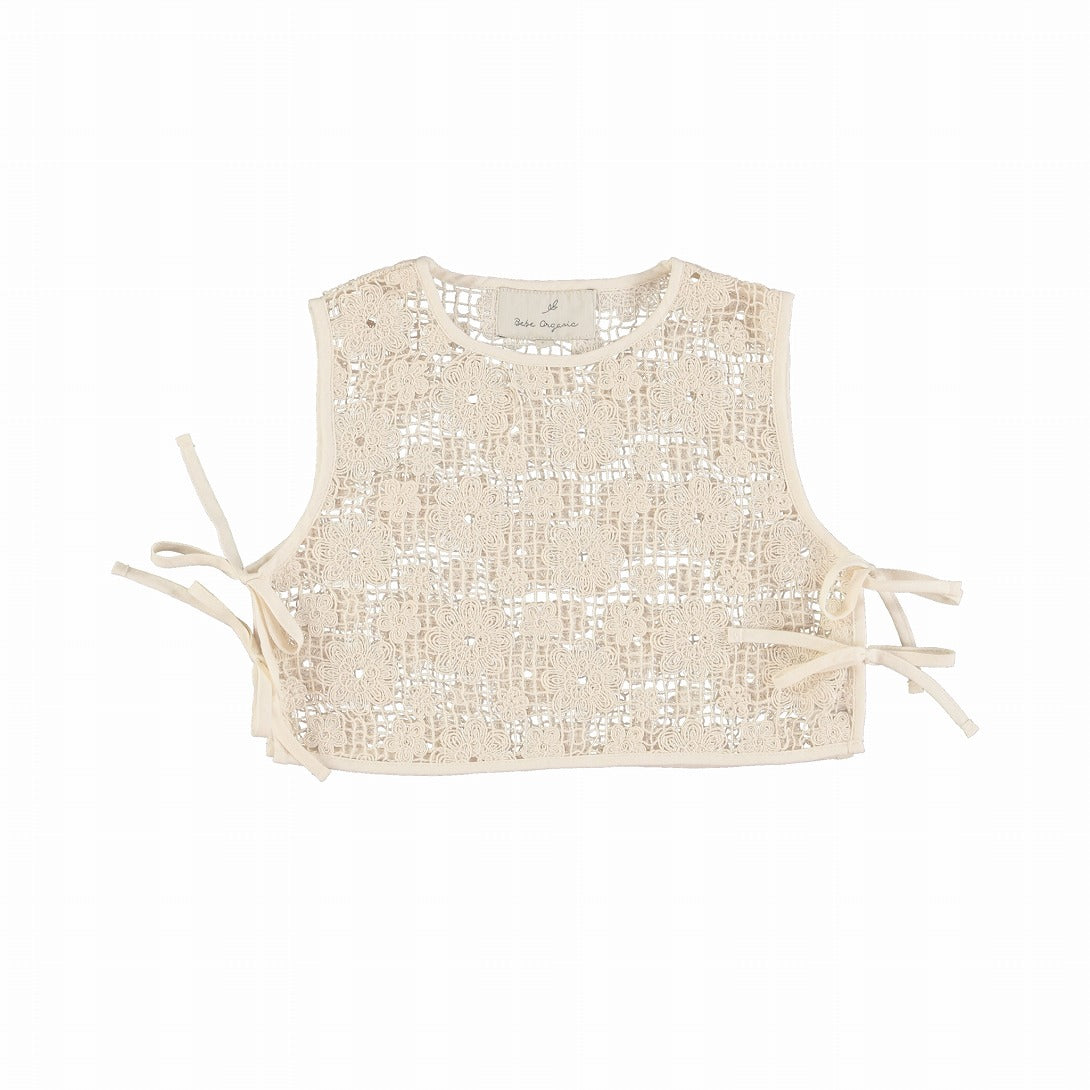 【Bebe Organic】Iris Vest Undyed Lace ベスト 2Y,3Y,4Y  | Coucoubebe/ククベベ