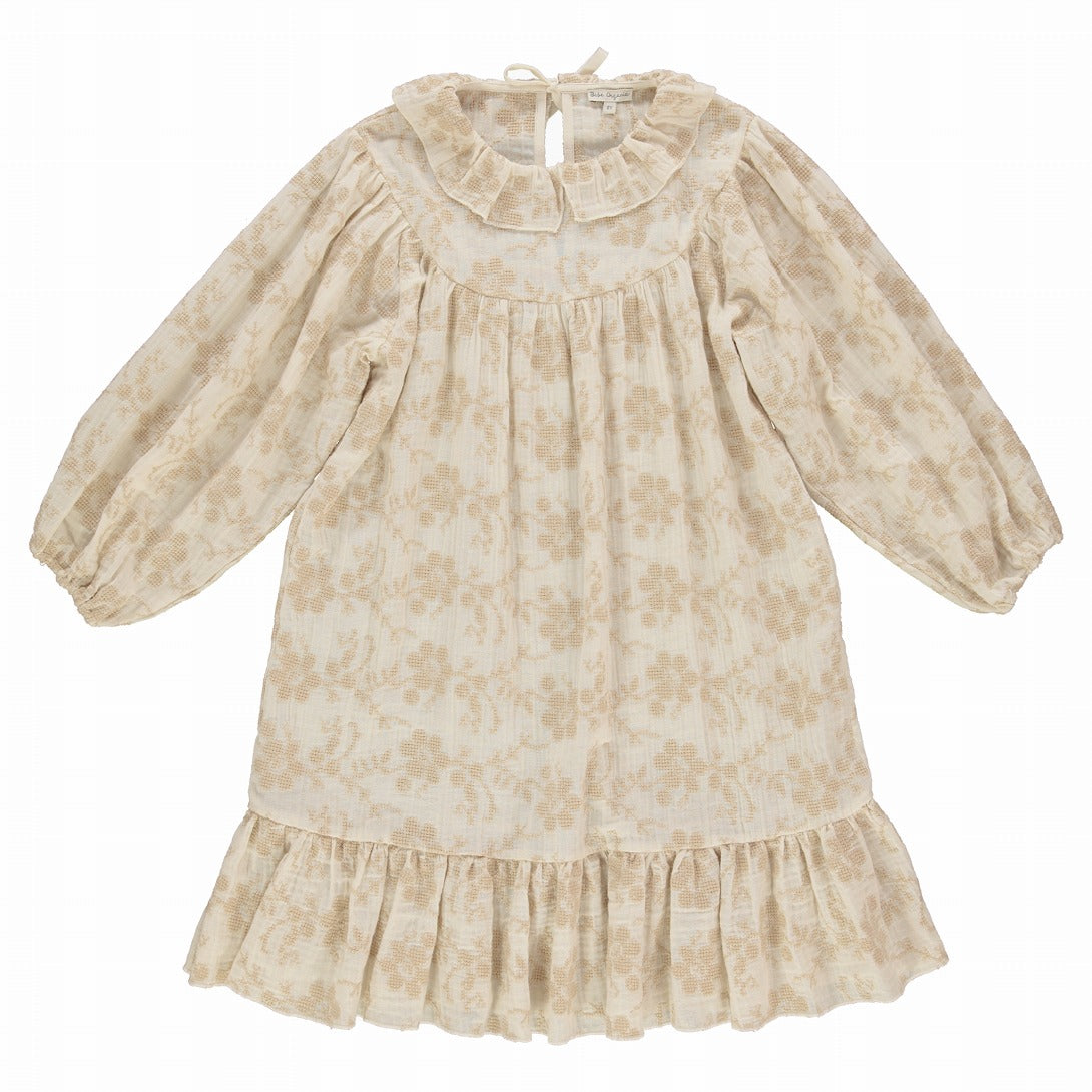 【Bebe Organic】Isabella Dress Natural Embroidery ワンピース 12m,18m,2Y,4Y  | Coucoubebe/ククベベ