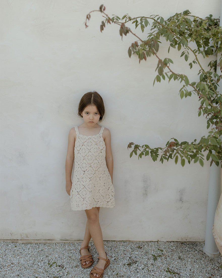 【son and daughter】Isla Crochet Dress ワンピース 1-2y,3-4y  | Coucoubebe/ククベベ